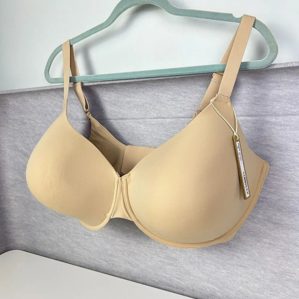 SKIMS Womens 42DDDD Demi Bra‎ Clay Underwire Molded T Shirt NWT Shapewear - Picture 5 of 9